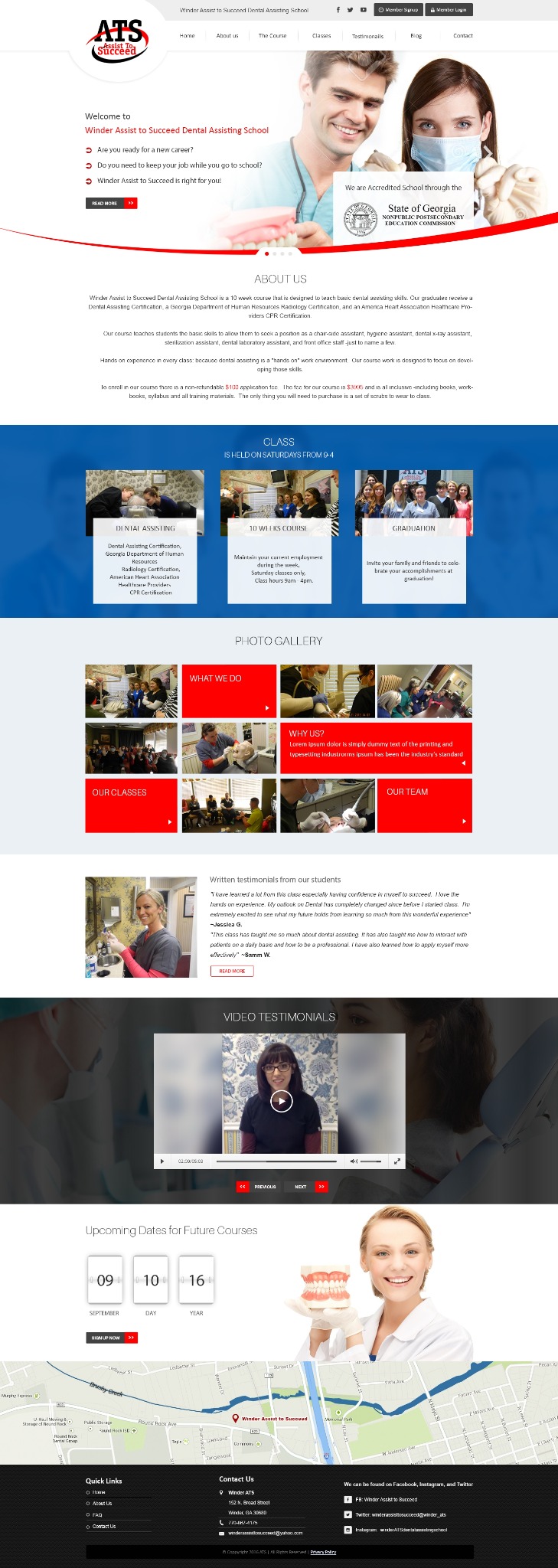 Dental assisting course website